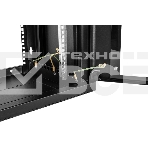Шкаф коммутационный ЦМО (ШРН-6.350-9005) настенный 6U 600x350мм пер.дв.стекл 200кг черный 300мм 180град., фото5