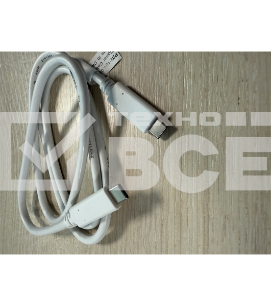 Кабель Type-C/Type-C, 3А, 60Вт, PD/QC3.0, медь, 1м, белый