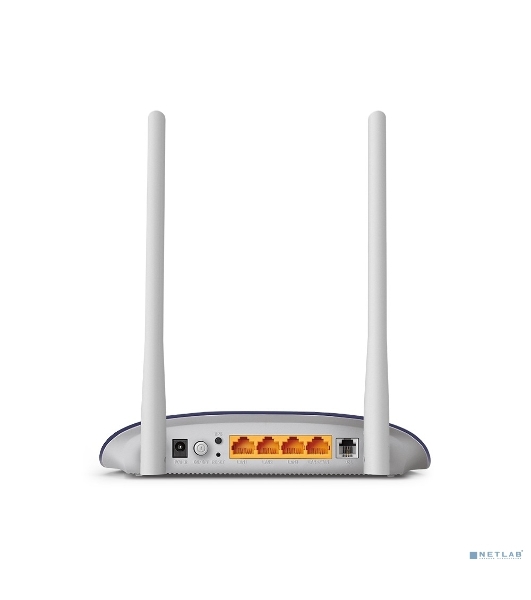 Маршрутизатор TP-Link VDSL/ADSL 300Mbps Wi-Fi VDSL/ADSL Modem Router, 802.11b/g/n, 300Mbps at 2.4GHz, 4 FE LAN ports, 2 fixed antennas, Clound Support, with VDSL splitter, Annex A/B