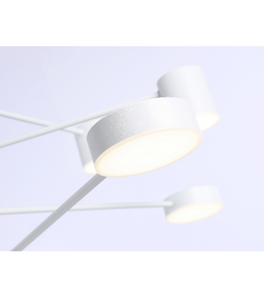 Подвесной светодиодный светильник Ambrella light FL51688/8 WH белый 3000K/4200K/6400K 48W D900*1000 (Без ПДУ)