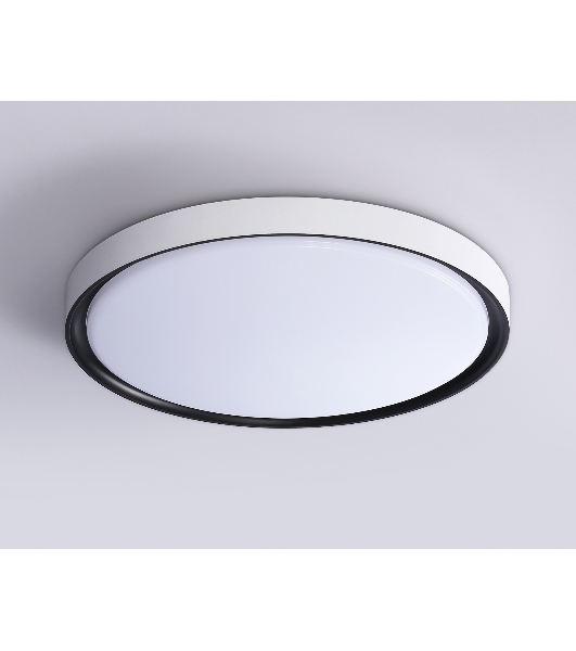 Потолочный светодиодный светильник Ambrella light FZ1247 WH/BK белый/черный IP54 20W 5000K D300*60 (Без ПДУ)