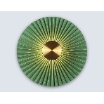 Настенный светильник Ambrella light LH72649 BK/GR латунь/зеленый 6W 3000K D300*100, фото8