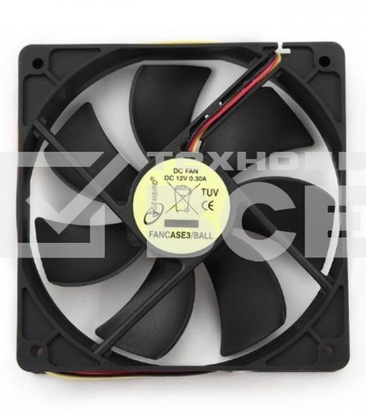 Вентилятор для корпуса Gembird FANCASE3/BALL черный, 120 мм, 2000 об/мин, 38 дБ, 3 pin
