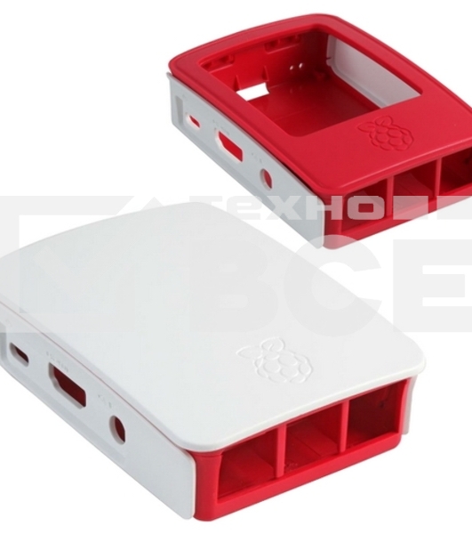 Корпус Raspberry Pi 3 Model B Official Case BULK, Red/White, для Raspberry Pi 3 Model B (909-8132)