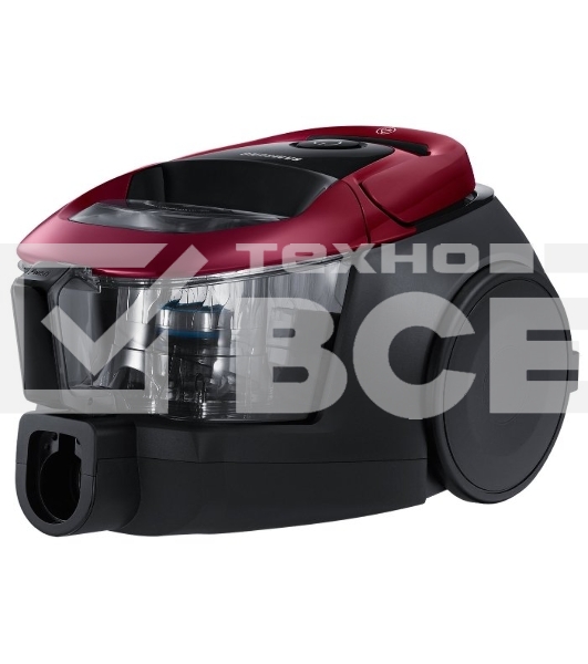 Пылесос Samsung VC18M31A0HP бордовый/черный, 380/1800 Вт, уборка сухая, пылесборник контейнер 2 л
