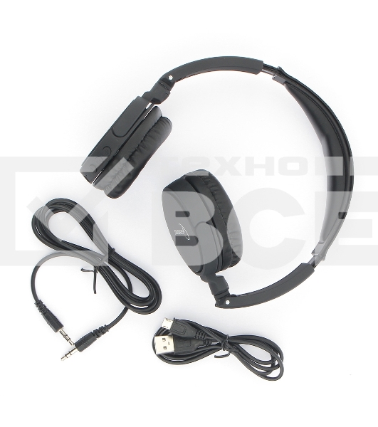 Гарнитура стерео беспров. Gembird BHS-100 черный Bluetooth v.5.0
