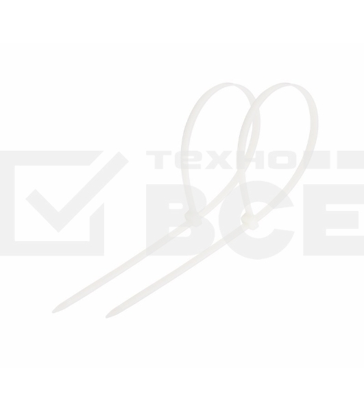 Хомут-стяжка кабельная нейлоновая Rexant 200 x4,8 мм, белая, упаковка 100 шт.