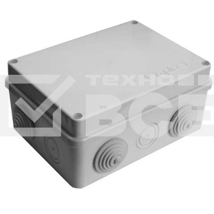 Коробка распр. ОП 150х110х70 10 выходов 6 гермовводов IP54 крышка на винтах сер. Epplast 210302