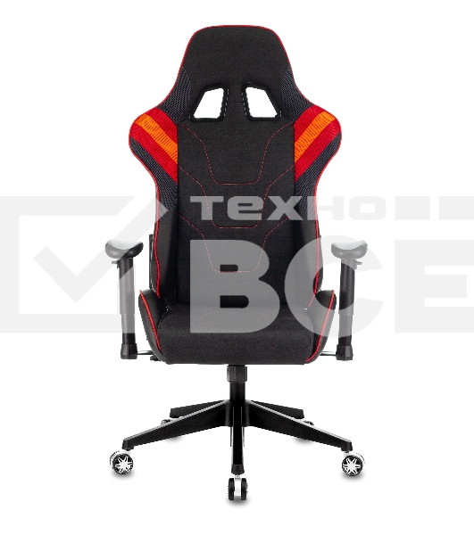 Кресло игровое Бюрократ VIKING 4 AERO RED две подушки черный/красный искусст.кожа/ткань