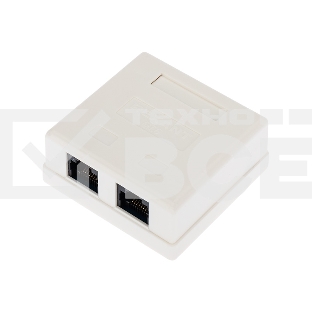 Рoзетка компьютерная внешняя, 2-порта RJ-45 (8P8C), UTP неэкранированная, категория 6, Rexant