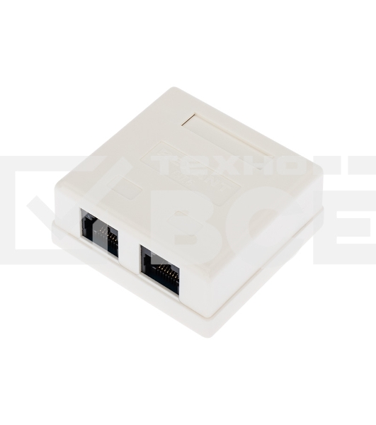 Рoзетка компьютерная внешняя, 2-порта RJ-45 (8P8C), UTP неэкранированная, категория 6, Rexant
