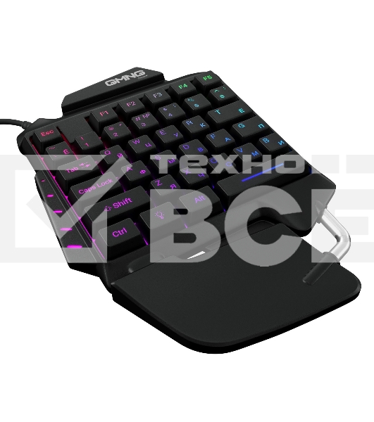 Игровой блок Oklick/Оклик GMNG 703GK черный USB for gamer LED (подставка для запястий)