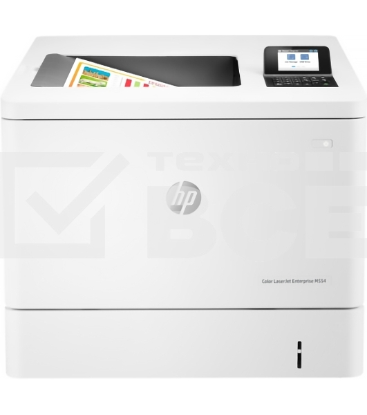 Принтер лазерный HP Color LaserJet Enterprise M554dn (7ZU81A), A4, цветной, печ. до 33 стр/мин., 600 x 600 dpi, USB, RJ-45, Air Print, Mopria
