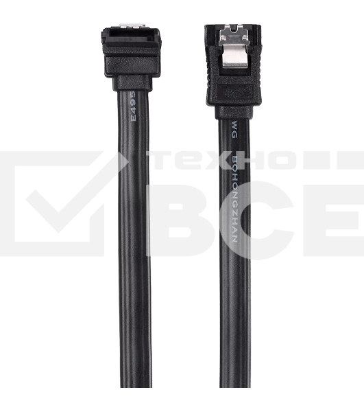 Кабель SATA M --SATA M 3.0V 7 pin  угловой разъем Telecom  0.5m <TUS705-0.5M>