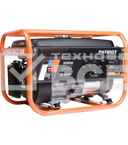 Электрогенератор бензиновый Patriot GRS 3800, 3 кВт, 62 дБ, 40 кг