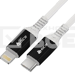 Кабель GCR PREMIUM 0.5m TypeC/Lightning MFI POWER DELIVERY 18 W, быстрая зарядка, белый силикон, AL case черный, белый ПВХ, GCR-53464, фото3