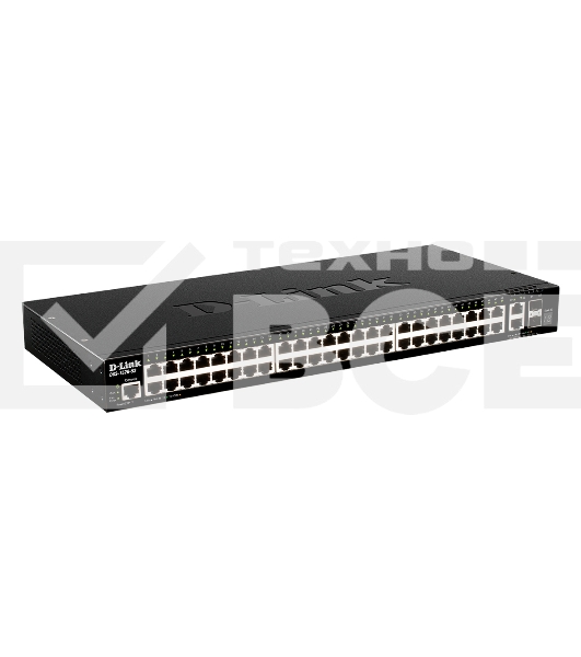 Управляемый L3 стекируемый коммутатор D-Link DGS-1520-52/A1A с 48 портами 10/100/1000Base-T, 2 портами 10GBase-T и 2 портами 10GBase-X SFP+  (454783) {5}