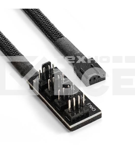 Разветвитель питания с 4pin материнской платы на 1 CPU кулер и 3 корпусных вентилятора ExeGate EX-CC-4p4xF-0.3 (4pin F/4x4pinM, 0,3м)