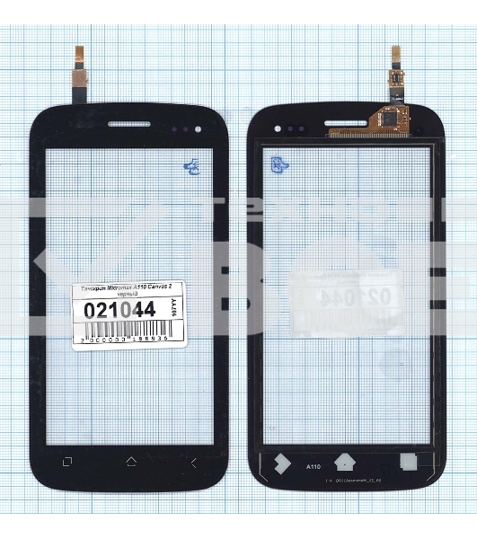 Сенсорное стекло (тачскрин) для Micromax A110 Canvas 2 черное