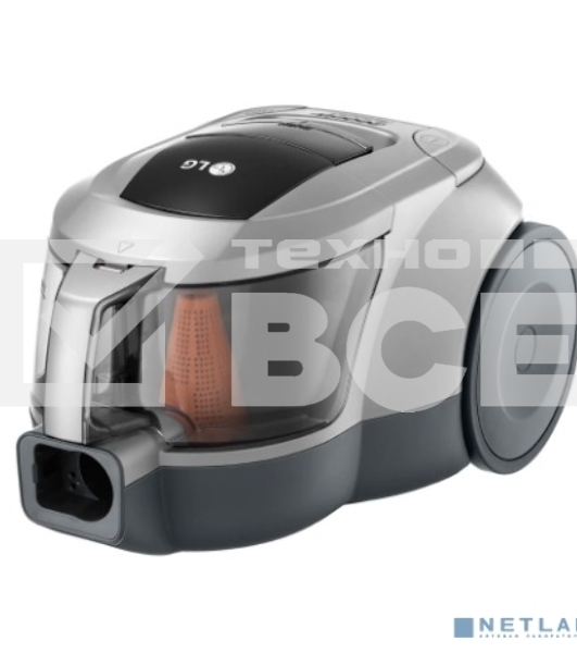 Пылесос LG VC5420NNTS серебристый/черный, 380/2000 Вт, уборка сухая, пылесборник контейнер 1.3 л