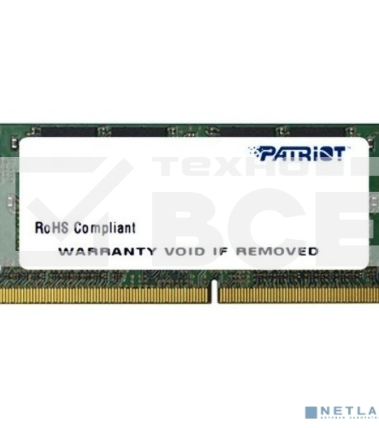 Оперативная память Patriot Signature, DDR4, 16GB (1x16 GB), 2666 MHz, CL19, SO-DIMM