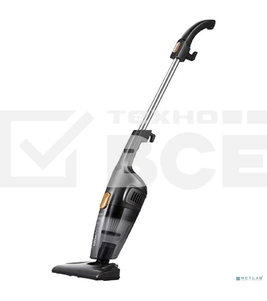 Пылесос вертикальный Deerma DX115C черный, питание от сети, 600 Вт, уборка сухая, пылесборник 1.2 л