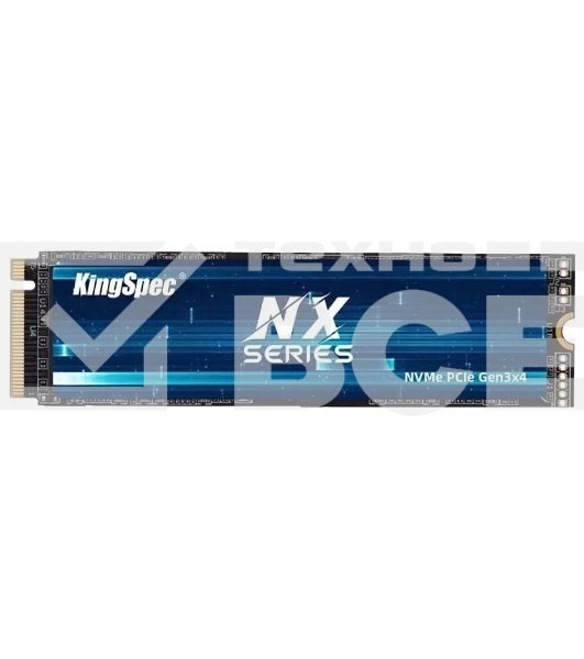 Накопитель SSD M.2 KingSpec NX-1TB, PCIe 3.0 x4, NVMe, R/W 3400/3100