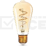 Лампа филам. Gauss Filament ST64 6Вт цок.:E27 эдисон 220B св.свеч.белый теп. (упак.:10шт) (157802006), фото6