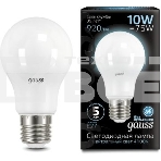 Лампа светодиодная Gauss A60 10Вт цок.:E27 шар 220B 4100K св.свеч.бел.нейт. A60 (упак.:10шт) (102502210), фото5
