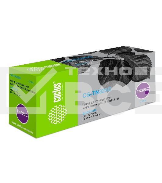 Картридж лазерный Cactus CS-TN325C голубой (3500 стр.) для Brother DCP 9055/9270; HL 4140/4150/4570
