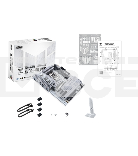 Материнская плата ASUS TUF GAMING Z890-PRO WIFI, LGA 1851, Intel Z890, 4xDDR5, 4xSATA, 4xM.2, 1xPCIe 5.0 x16, 1xPCIe 4.0 x4, 2xPCIe x1, 1xHDMI, 1xDP, 2xUSB-C Thunderbolt 4, 6xUSB-A 10Gbps, 1x 2.5Gb LAN, 5x3.5 мм, 7.1, ATX