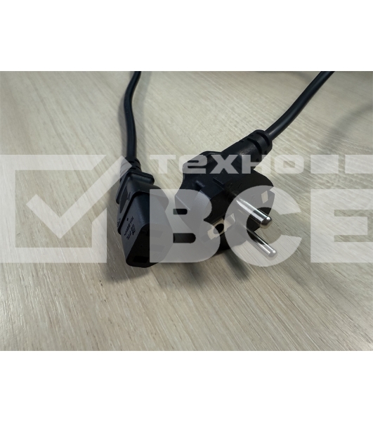 Кабель Кабель питания Schuko-C13, 3x0.5мм2, 6A, с заземлением, 1.8м