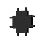 Коннектор для накладного шинопровода 46*46*6 GV1127 BK черный X-образный, фото3