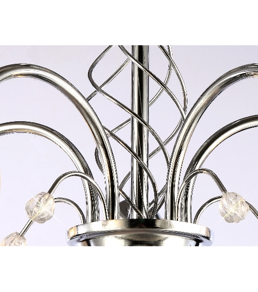 Светильник Ambrella light TR3188/5 CH/CL/FR хром/прозрачный/белый матовый E27/5 max 40W D600*285