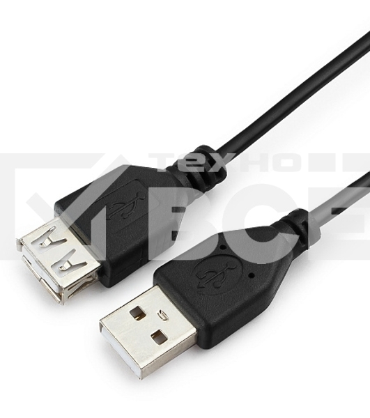 Кабель Гарнизон Кабель удлинитель USB 2.0, AM/AF, 1м, пакет (GCC-USB2-AMAF-1M)