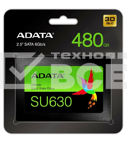Накопитель SSD ADATA SU630, 480Gb, SATA III, 2.5