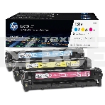 Картридж лазерный комплект HP 131A U0SL1AM голубой/пурпурный/желтый для HP LJ Pro 200/Color M251/M251n/M25 (3 х 1800стр.), фото3