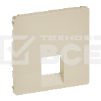 Лицевая панель для одиночных телефонных/информационных розеток. Слоновая кость Valena LIFE. , фото 1
