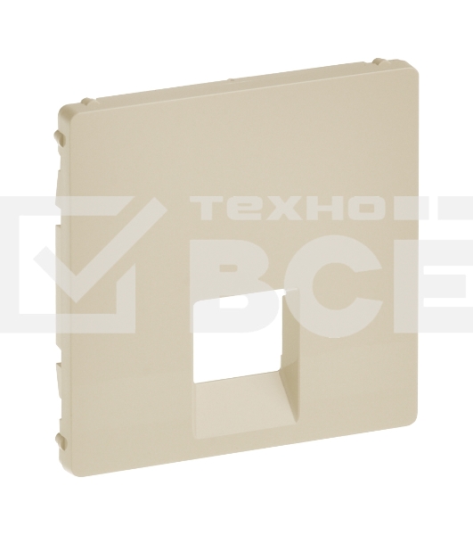 Лицевая панель для одиночных телефонных/информационных розеток. Слоновая кость Valena LIFE. 
