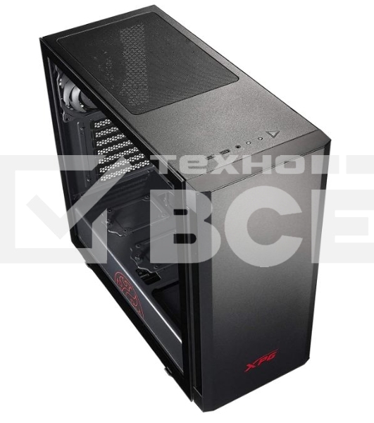 Компьютерный корпус XPG INVADER-BLACKCOLOR BOXWORLDWIDE (ATX, подсветка ARGB, 2  вентилятора 120мм, стеклянная боковая панель, черный)
