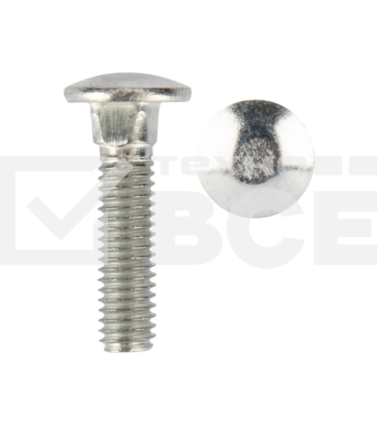 Болт мебельный KRANZ DIN 603, 6х25, короб (50 шт./уп.)