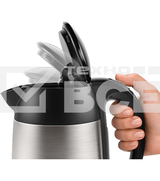 Чайник электрический Bosch TWK3P420 1.7л. 2400Вт черный (корпус: нержавеющая сталь)