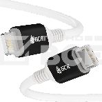 Кабель GCR PREMIUM 0.5m TypeC/Lightning MFI POWER DELIVERY 18 W, быстрая зарядка, белый силикон, AL case черный, белый ПВХ, GCR-53464, фото2