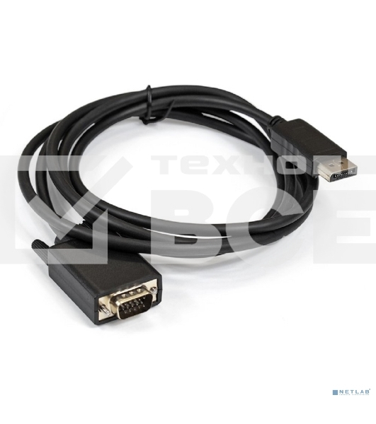Кабель Exegate EX284914RUS DisplayPort-VGA ExeGate EX-CC-DPM-VGAM-1.8 (20M/15M, 1,8м, экран)