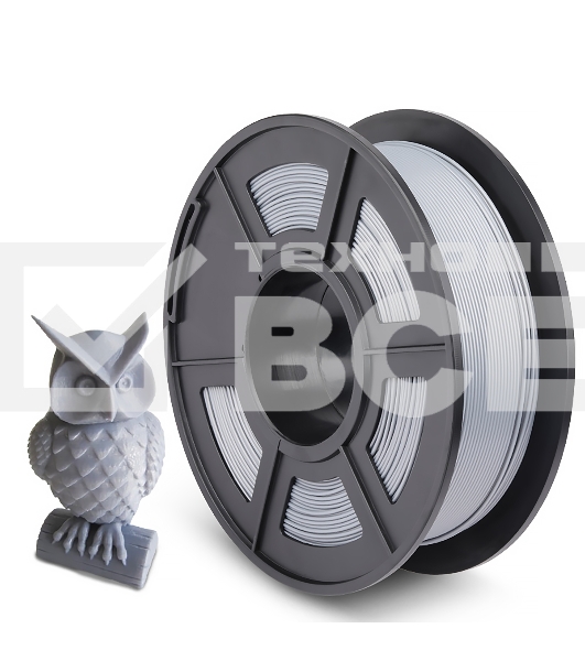 Филамент NVPRINT PLA+ Silver для 3D печати диаметр 1.75мм  длина 330 метров  масса 1 кг