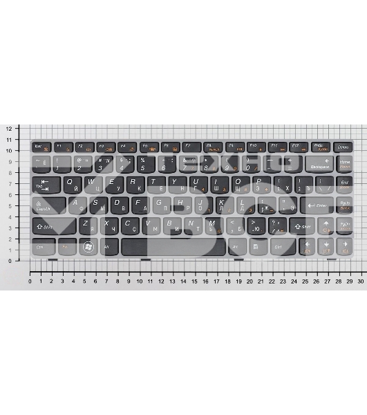 Клавиатура для ноутбука Lenovo IdeaPad Z450 Z460 Z460A Z460G черная с серой рамкой