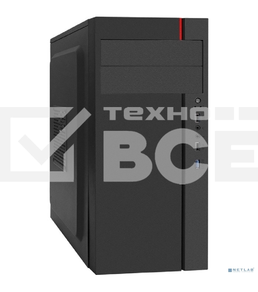 Компьютерный корпус Miditower ExeGate AA-440U (ATX, без БП, 2*USB+1*USB3.0, аудио, черный)