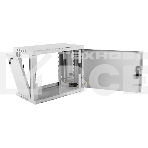 Шкаф коммутационный ЦМО (ШРН-9.350.1) настенный 9U 600x350мм пер.дв.стал.лист 200кг серый 300мм 180град., фото5