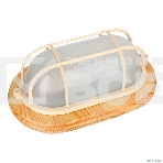 Светильник овал Camelion 1401D Цвет КЛЕН до 120 оС (НБП 04-60-0012 УХЛ4, 'Решетка' 230В 60Вт), фото 1