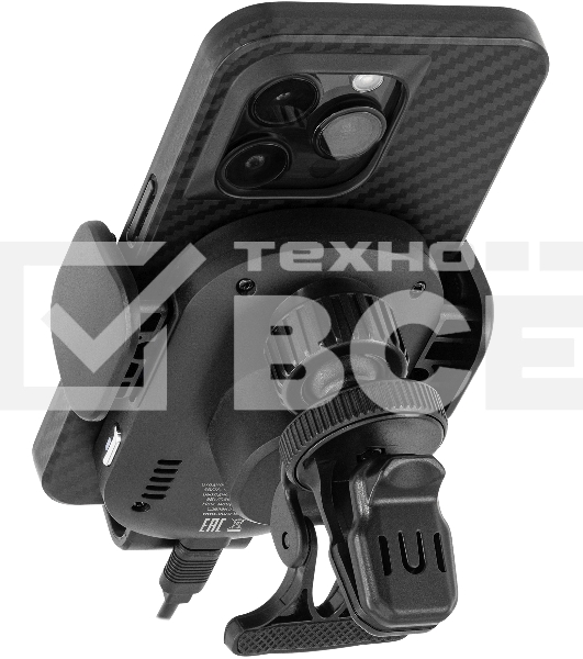 Автомобильное зарядное устройство Buro BUQC15 15W 2.5A (QI) USB-C универсальное черный